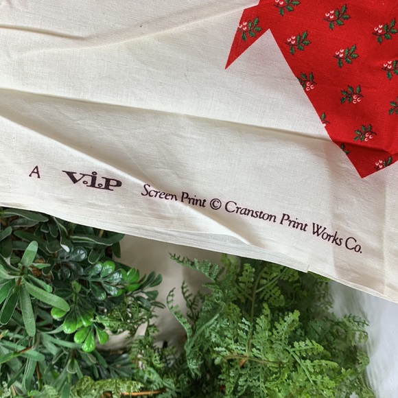 Vintage DIY Wreath screen print on fabric by Cranston Print Works Co. - Picture 6 of 6